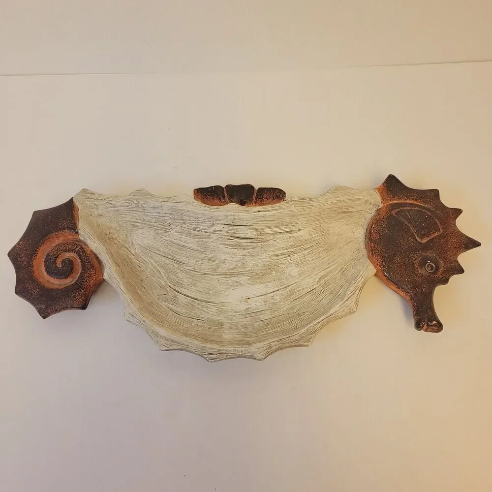 Sea Horse Trinket Dish/Tray, brown tone, 15